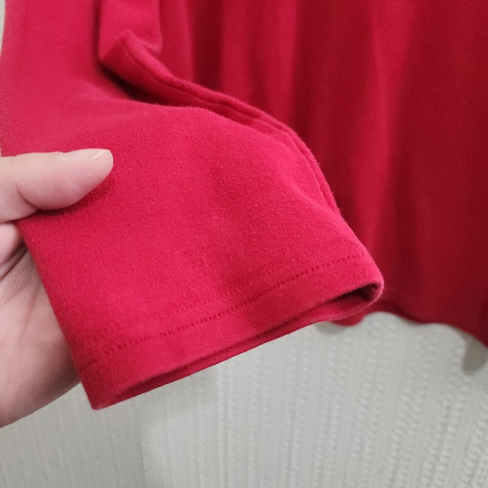 Vintage Disneyland Resort Red Boxy Crop Long Sleeve Top Size XL - Picture 8 of 10